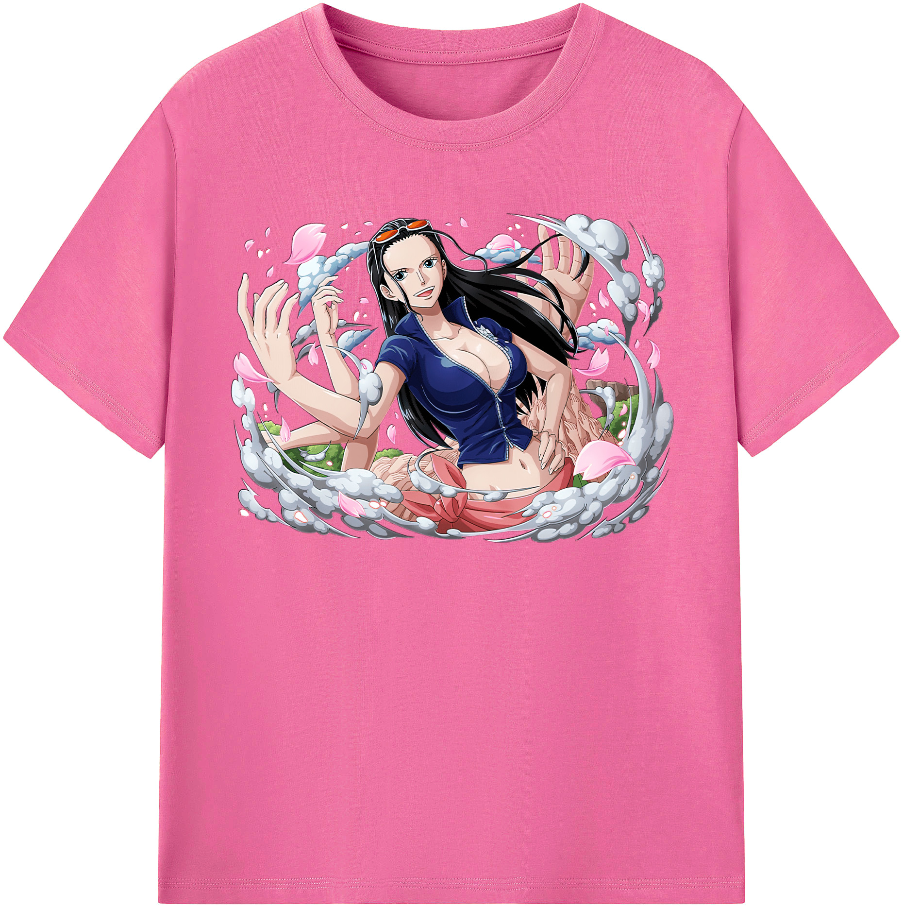 ワンピース ニコ・ロビン ONE PIECE Nico Robin レディースカジュアルプリントTシャツ（綿100％）